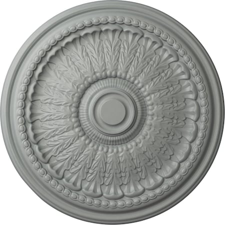Ekena Millwork Brunswick Ceiling Medallion (Fits Canopies up to 4 1/2"), 27"OD x 2 1/2"P, Primed White CM27BR